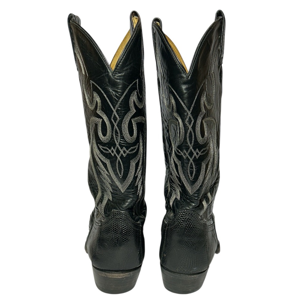 VINTAGE Tony Lama Men's Nacogdoches Exotic Teju‎ Lizard Boots Made USA 9 1/2 EE - Picture 6 of 9